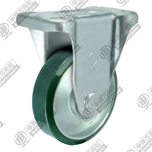 3" Rigid PU on steel core Caster (Green)