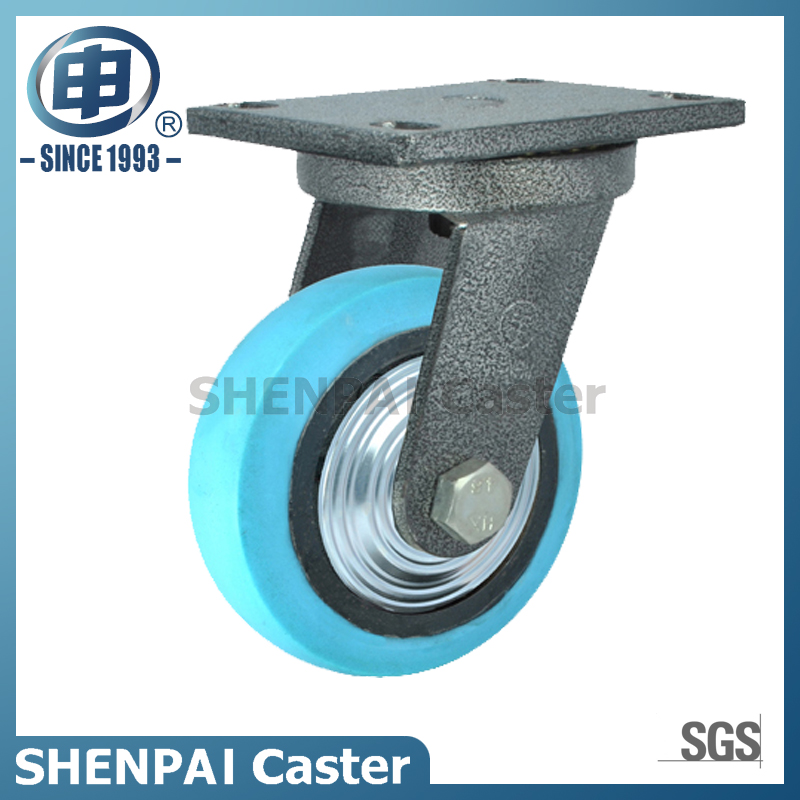 5"Iron Core Blue Nylon Swivel Caster Wheel 