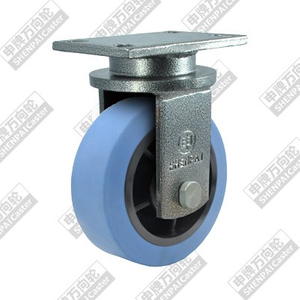 10"Iron Core Blue Nylon Rigid Caster Wheel