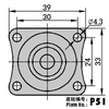1.25"Micro Duty TPR Swivel Locking Caster Wheel