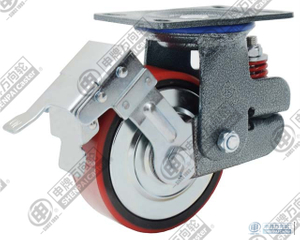  6"Iron Core PU Swivel Locking Shockproof Caster Wheel