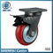 5" Iron Core PU Swivel with brake Plastic Spray Caster Wheel 