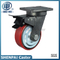  6inch Heavy Duty Iron Core PU Swivel wiht brake Industrial Caster (flat) 