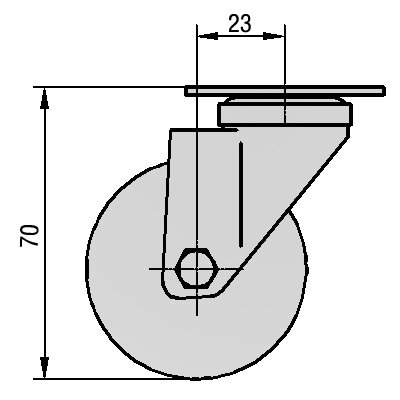 2" Swivel Stainless steel bracket (Nylon) Caster (White)