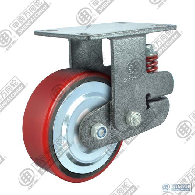 5"Iron Core PU Rigid Shockproof Caster Wheel 