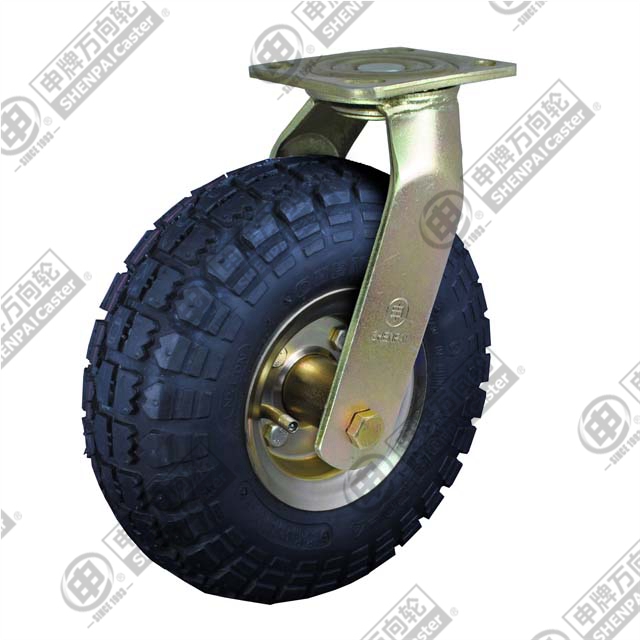 8"Rubber Pneumatic Swivel Caster Wheel 