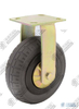 6"Rubber Elasticity Foam Rigid Caster Wheel 