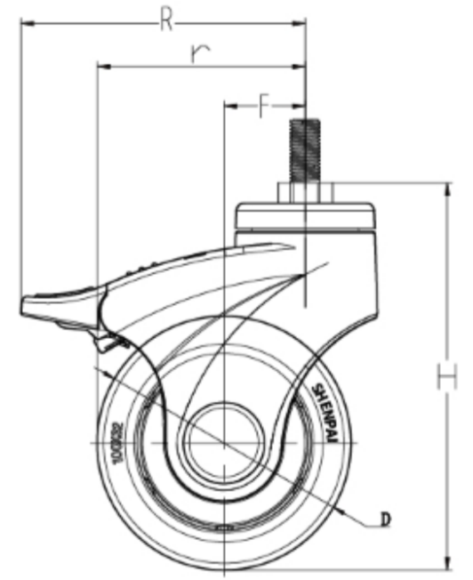 4" For Hospital Usage Nylon Body TPR Swivel Caster Wheel