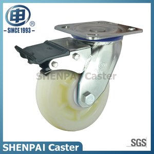 5"Stainless Steel Bracket Swivel Locking PP Caster Wheel