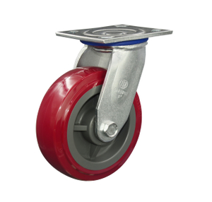 8" Red PU Swivel Caster Wheel 