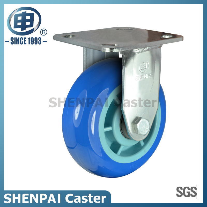 6"Stainless Steel Bracket Rigid PU Caster Wheel 